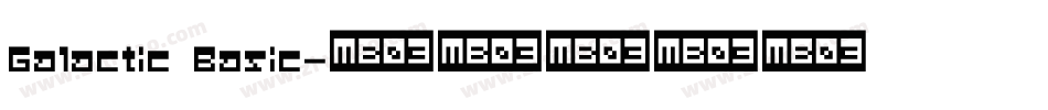 Galactic Basic字体转换
